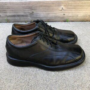 LONDON UNDERGROUND Oxford Shoes Men's 10.5 Square Toe Full Leather Chivas Black‌
